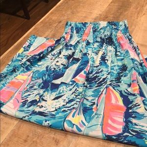 Sailboat print Lilly Pulitzer long skirt!